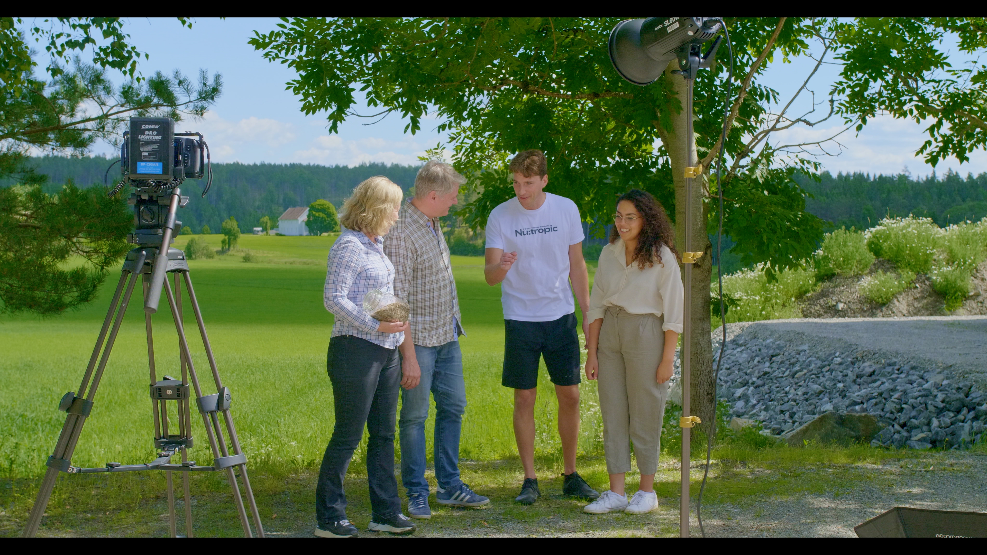 Behind the camera — Dave Wright, Salma and Johan and Ingunn Anstenrud