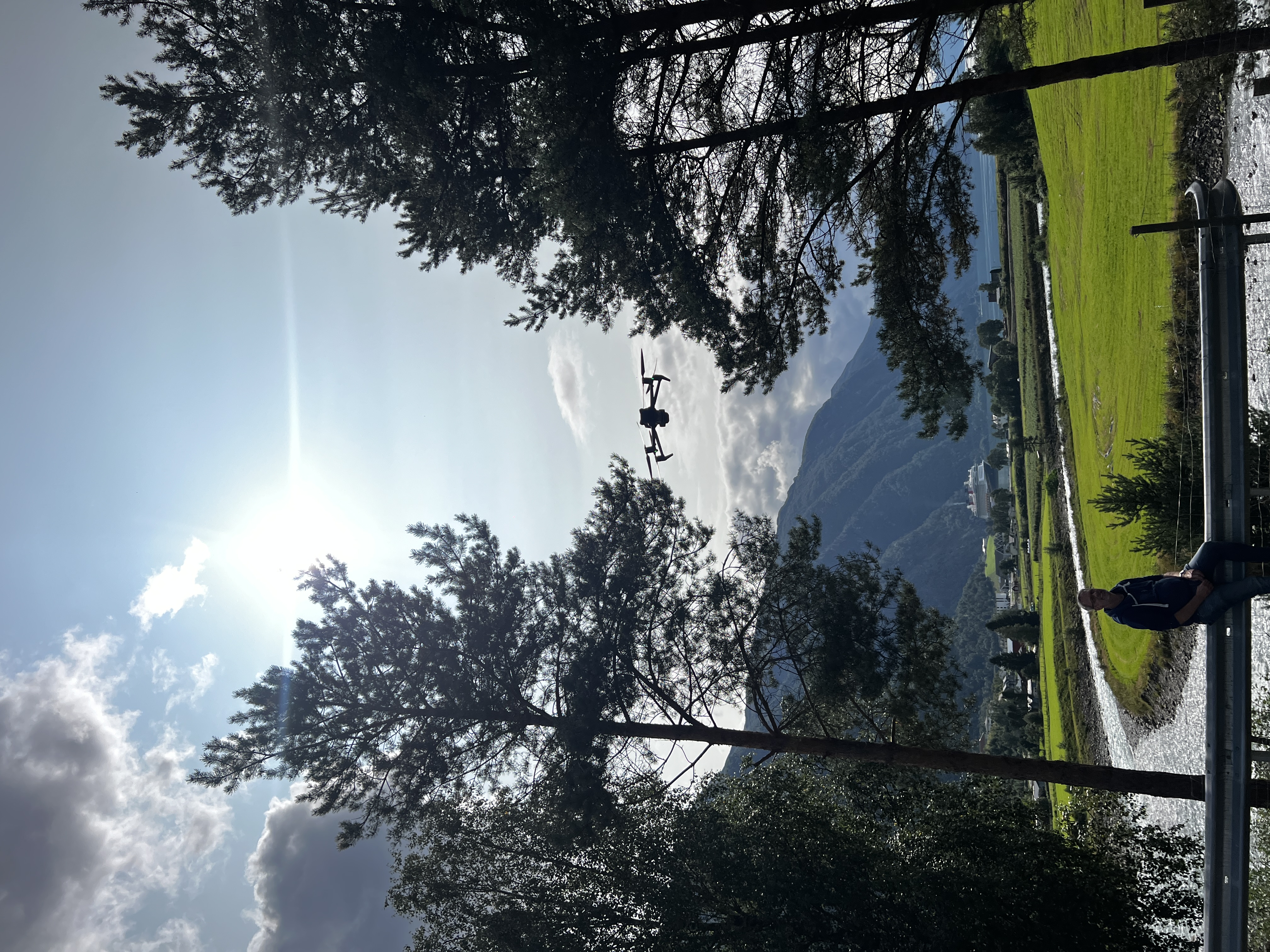 Mavic 3 Pro Cine i luften — Disney Dream synlig i bakgrunnen